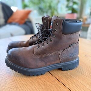 Timberland Men's Dark Brown Leather Boots